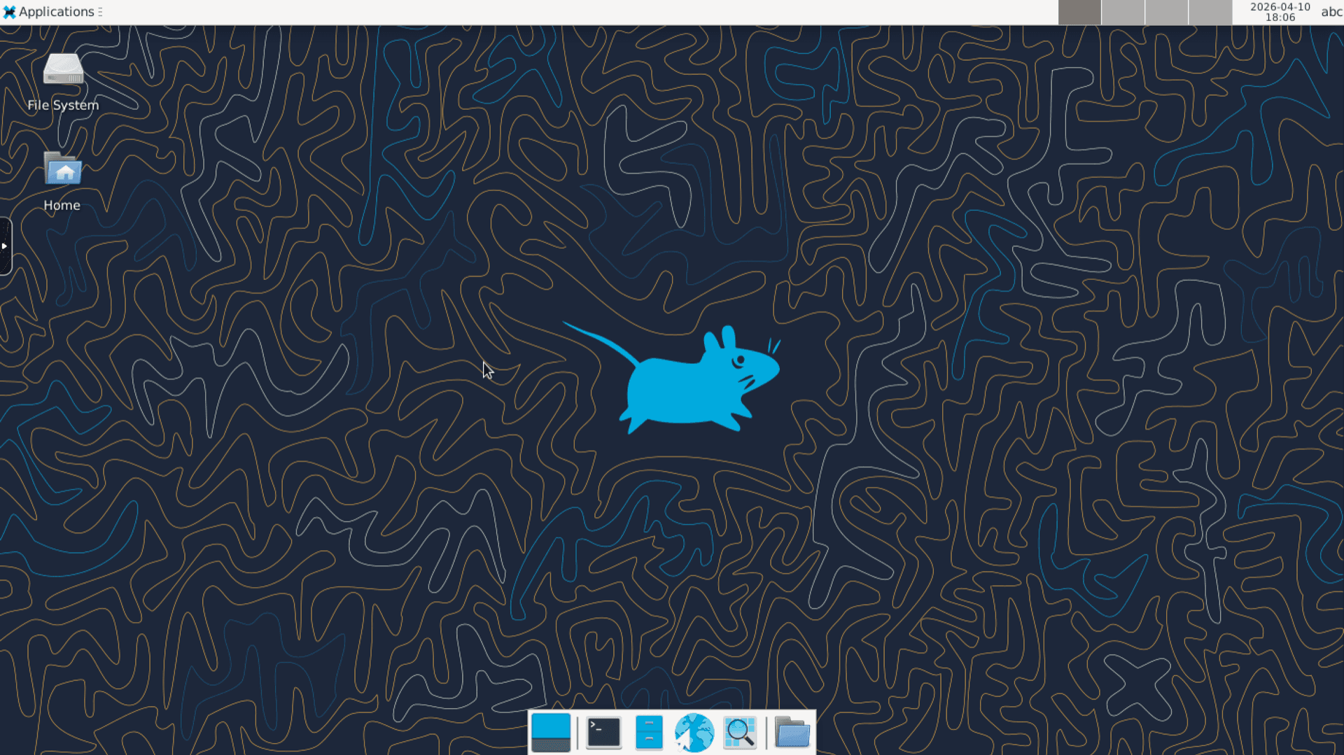 Browser webtop session showing the Debian Xfce desktop with panels, dock, and wallpaper after connecting through the Remote Desktop link